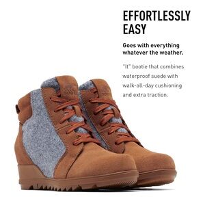 Sorel Brown and Gray Ankle Boots